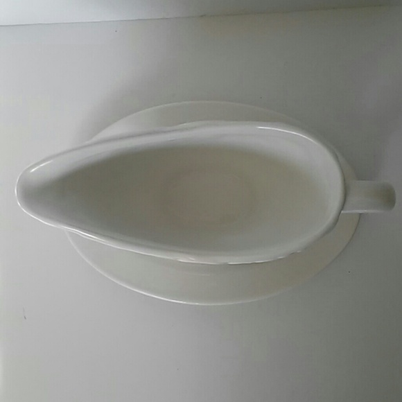 ROSCHER |  White Gravy Boat & Underplate - Picture 3 of 8